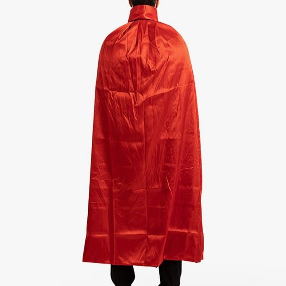 NEW Adult Vampire Costume Cloak Black Red Reversible Halloween cape Unisex - Picture 5 of 5